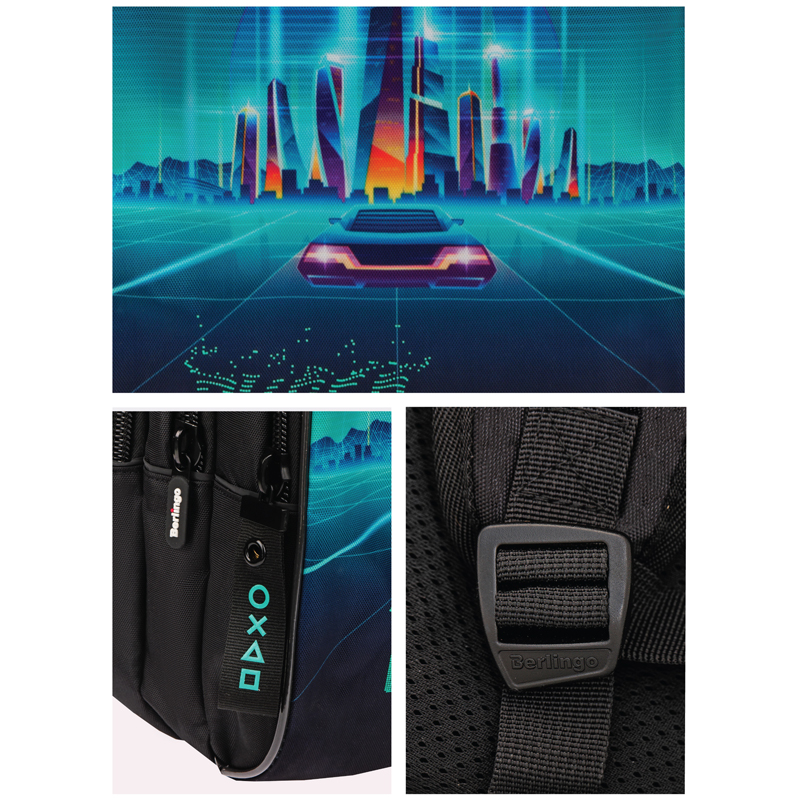 Рюкзак Berlingo inStyle "Cyber car" 41*27*20см, 3 отделения, 1 карман, эргономичная спинка