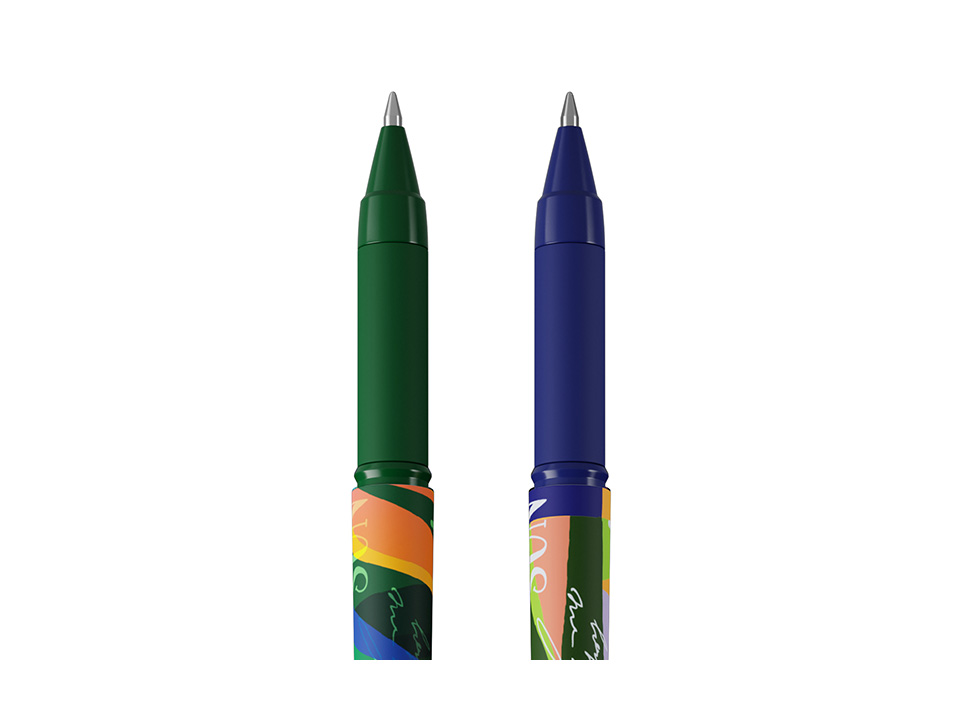 Ручка шариковая Berlingo "Jumble" синяя, 0,7мм, грип, рисунок на корпусе, soft-touch, ассорти