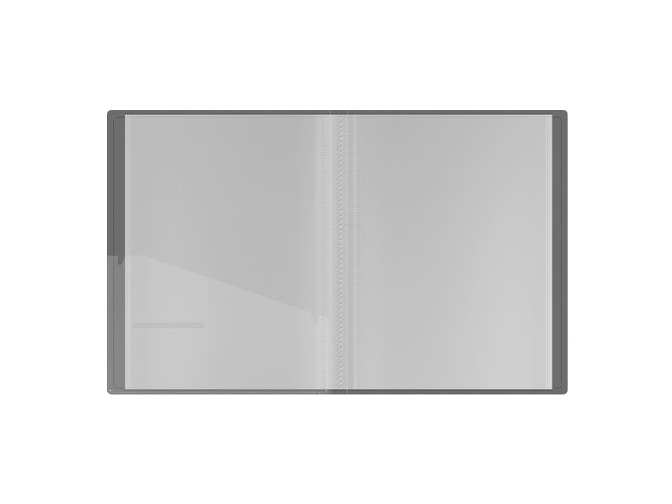 Папка с 30 вкладышами Berlingo "No Secret", 17мм, 700мкм, полупрозрачная черная, с внутр. карманом