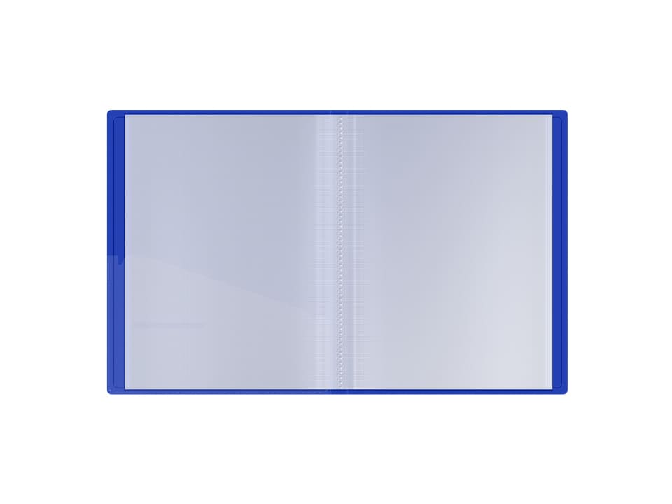 Папка с 40 вкладышами Berlingo "Soft Touch", 25мм, 700мкм, синяя, с внутр. карманом