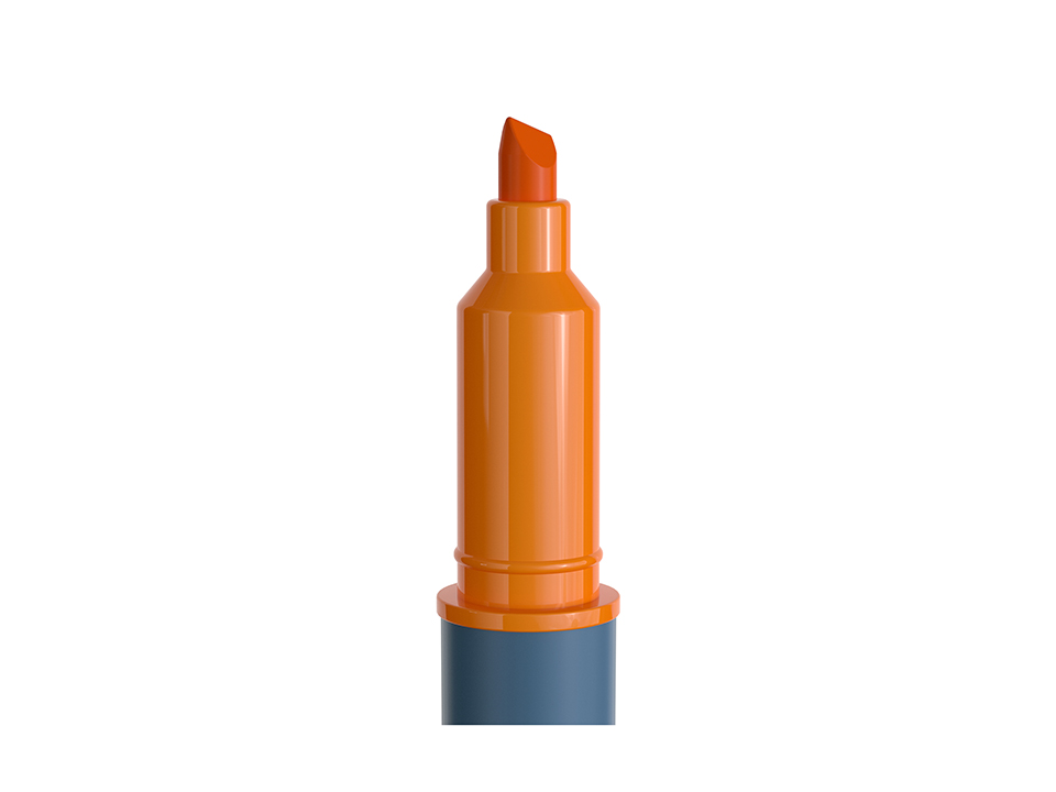 Текстовыделитель двусторонний Berlingo "Textline HL220" желтый/оранжевый, 0,5-4мм