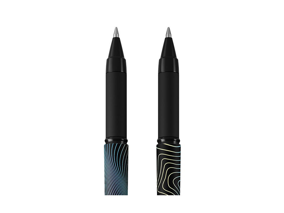 Ручка шариковая Berlingo "Electric" синяя, 0,7мм, грип, рисунок на корпусе, soft-touch, ассорти
