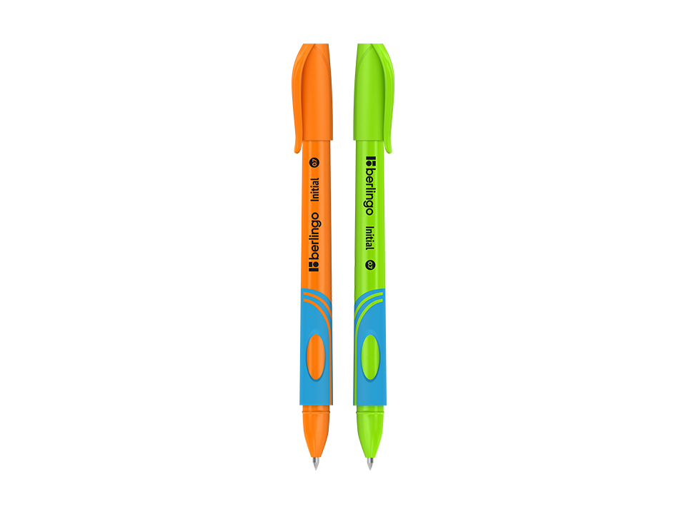 Ручка шариковая Berlingo "Initial" светло-синяя, 0.7мм, для левшей и правшей (ассорти)