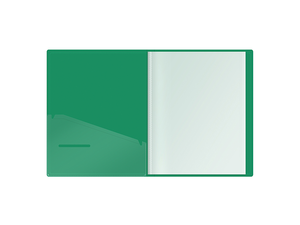 Папка с 30 вкладышами Berlingo "Soft Touch", 17мм, 700мкм, зеленая, с внутр. карманом