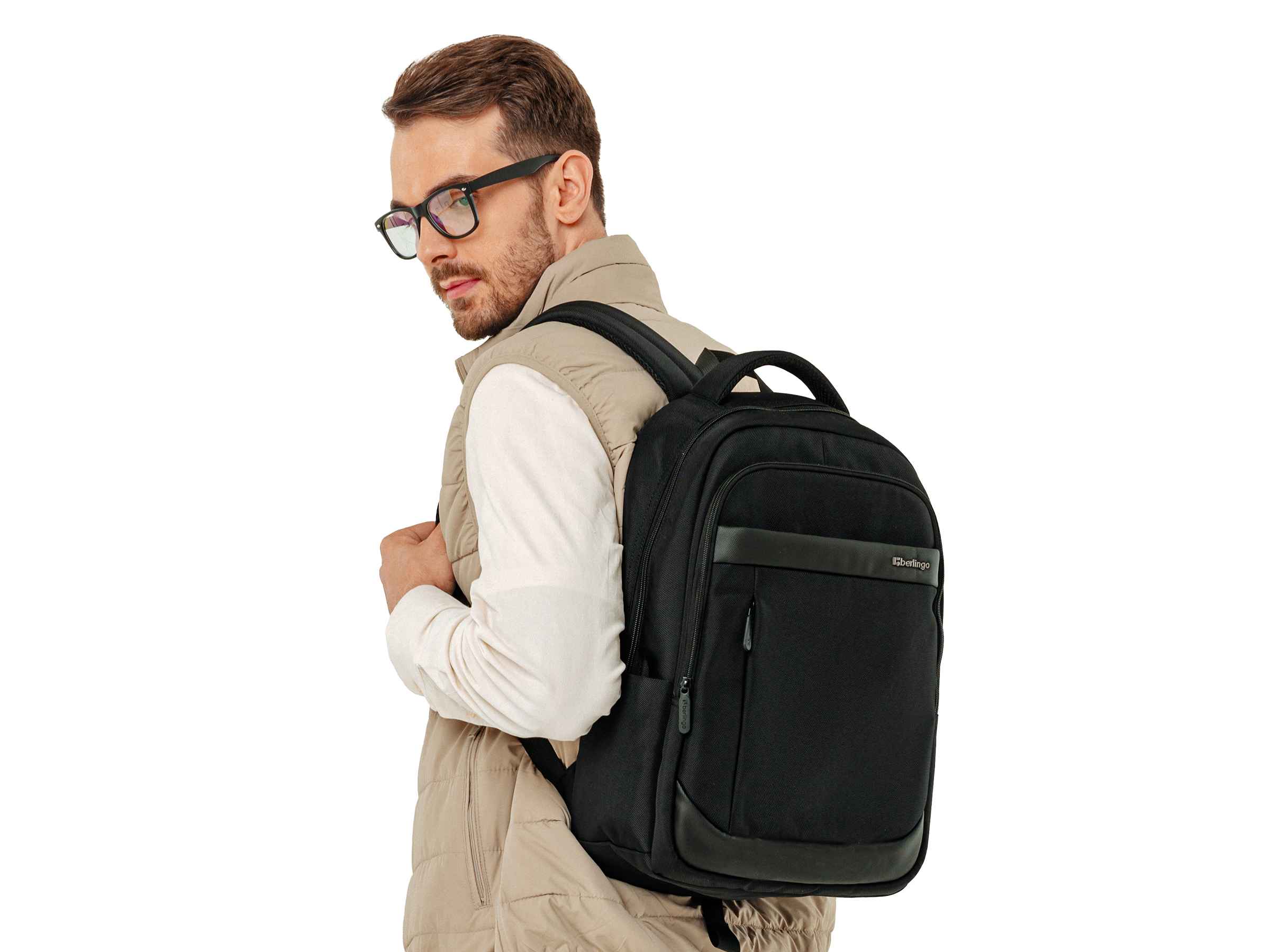 Рюкзак Berlingo City "Prestige" 44*29*16см, 2 отделения, 4 кармана, отделение для ноутбука, эргономическая спинка