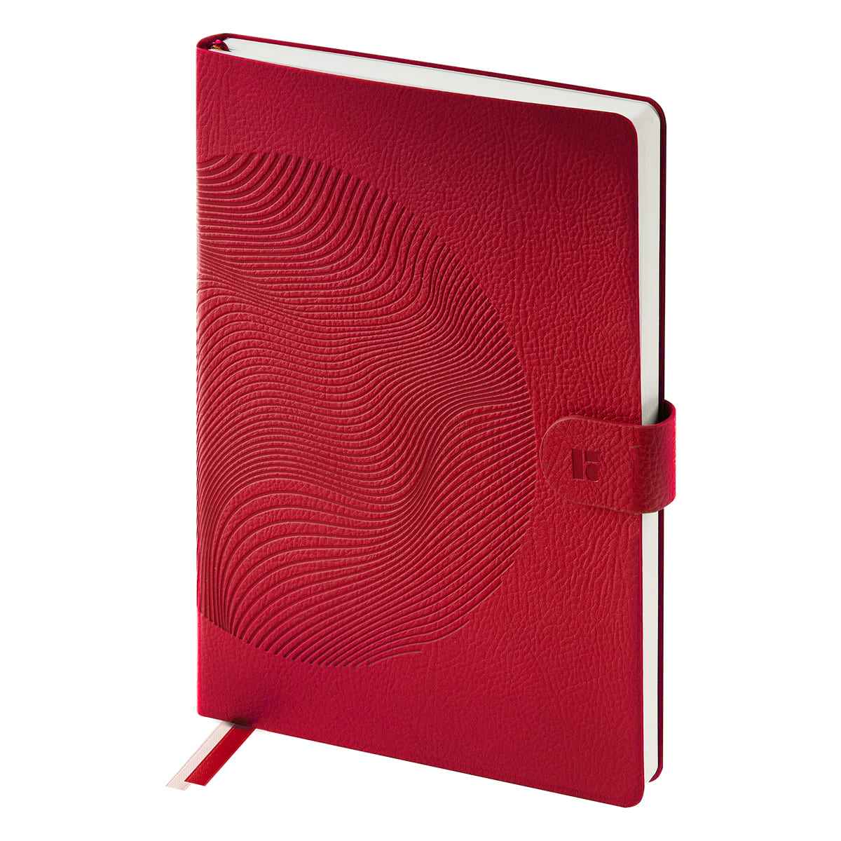 Ежедневник недатированный, А5, 136л., кожзам, Berlingo "Symbol", с магнитной застежкой, красный