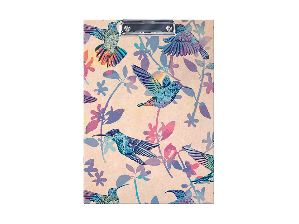 Планшет с зажимом Berlingo "Craft" А4, крафт-бумага, с рисунком, ассорти