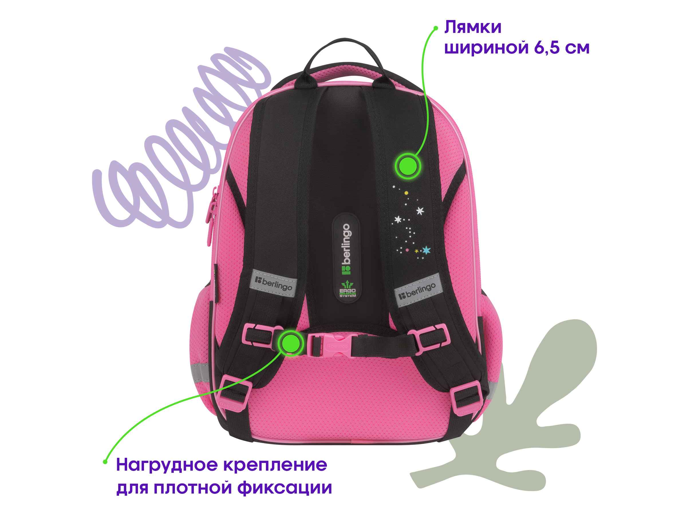 Ранец Berlingo Expert Mini "Perfect" 36*27*14см, 2 отделения, 2 кармана, анатомическая спинка