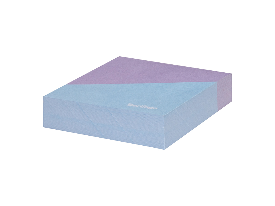 Блок для записи декоративный на склейке Berlingo "Haze" 8,5*8,5*2см, сиреневый/голубой, 200л.