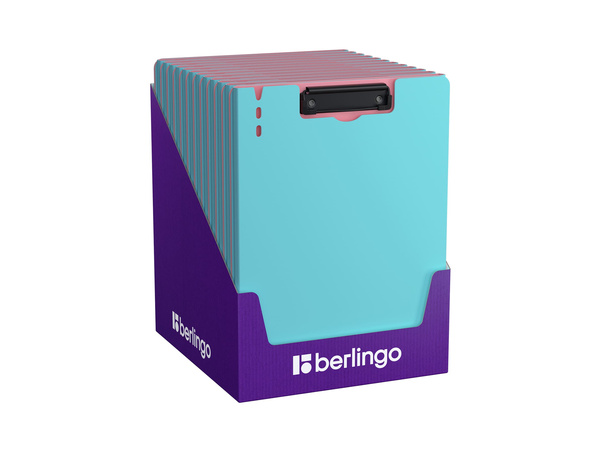 Папка-планшет с зажимом Berlingo "Haze" А4, пластик (полифом), 1800мкм, голубая