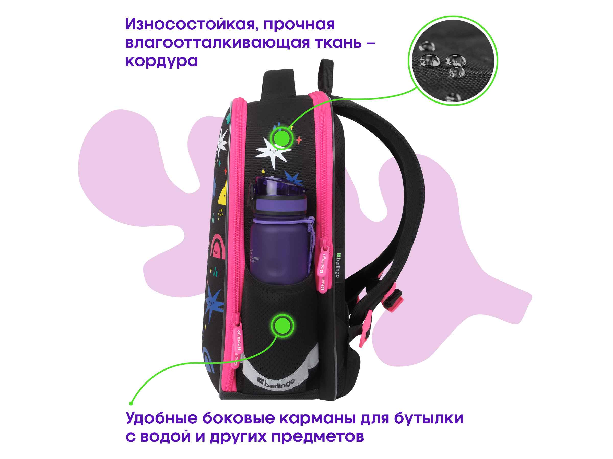 Ранец Berlingo Expert Mini "Funny colors" 36*27*14см, 2 отделения, 2 кармана, анатомическая спинка