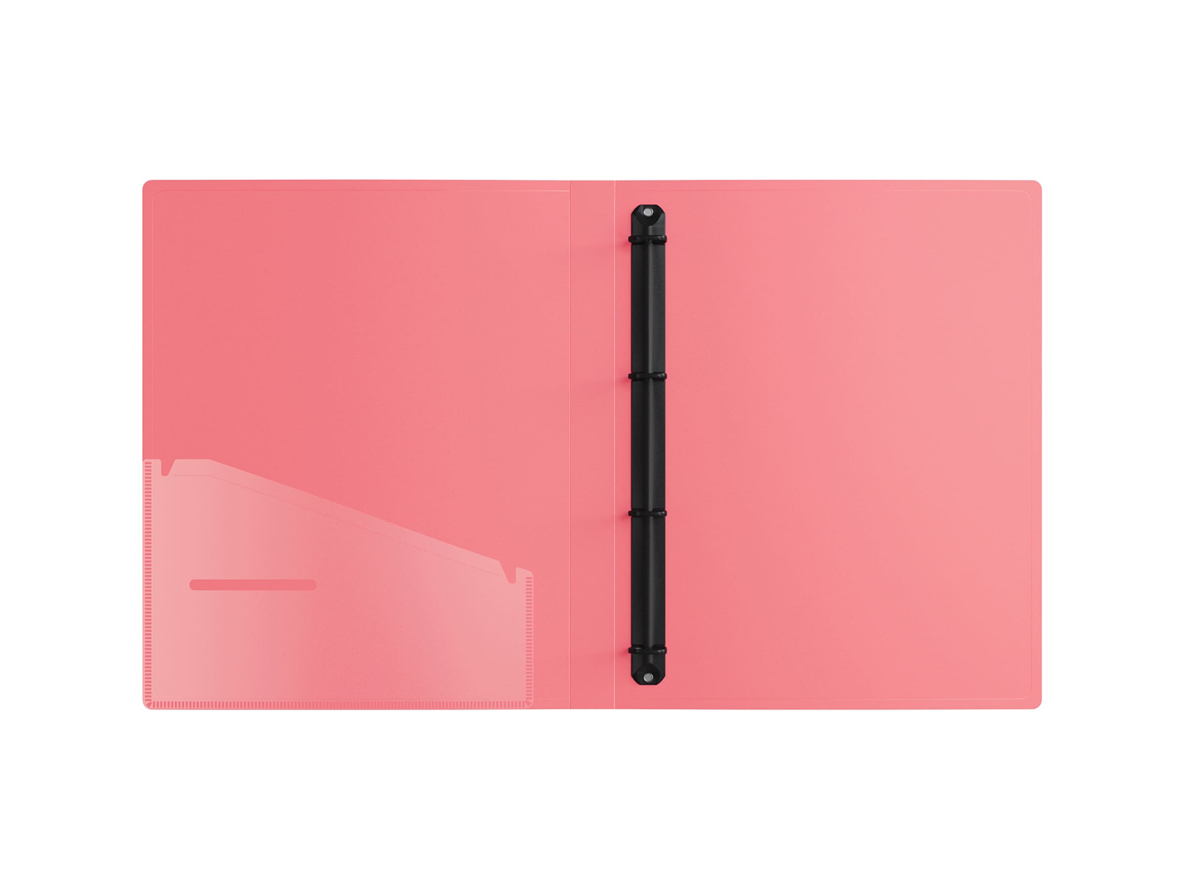 Папка на 4 кольцах Berlingo "Your Way", А4, 24мм, 600мкм, коралловая, D-кольца, с внутр. карманом