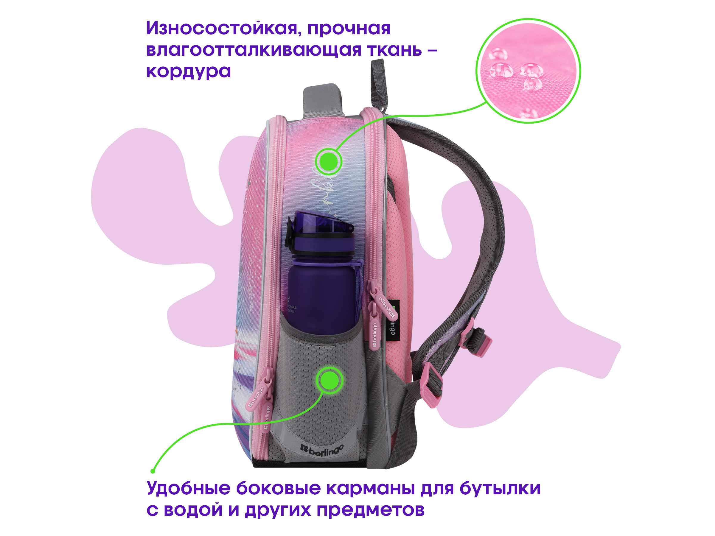 Ранец Berlingo Expert Mini "Beautiful dream" 36*27*14см, 2 отделения, 2 кармана, анатомическая спинка