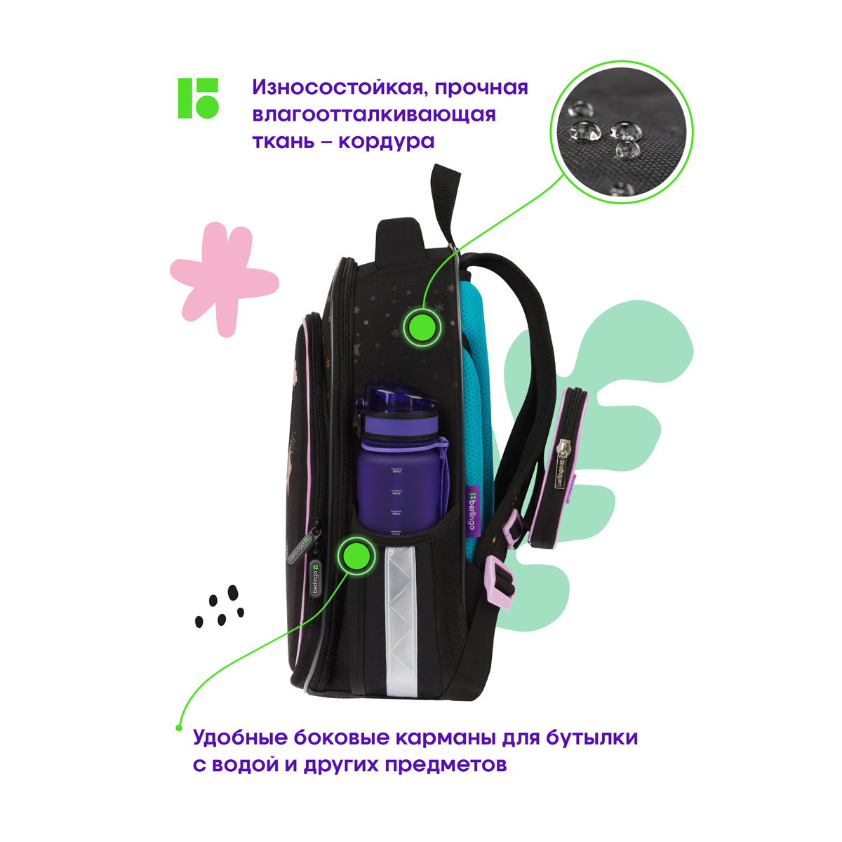 Ранец Berlingo Expert Plus "Little cloud" 38*29*15см, 2 отделения, 2 кармана, анатомическая спинка