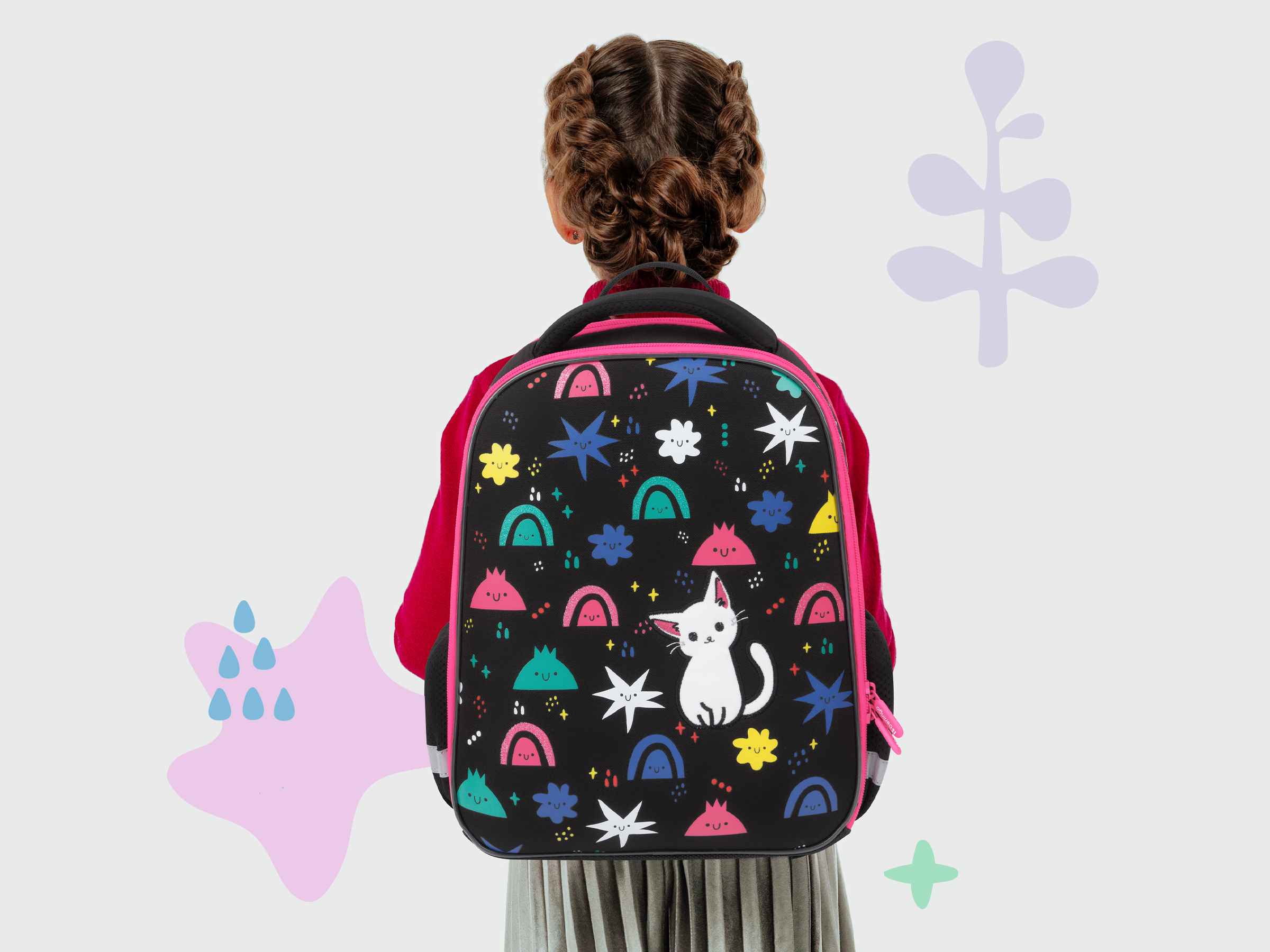 Ранец Berlingo Expert Mini "Funny colors" 36*27*14см, 2 отделения, 2 кармана, анатомическая спинка