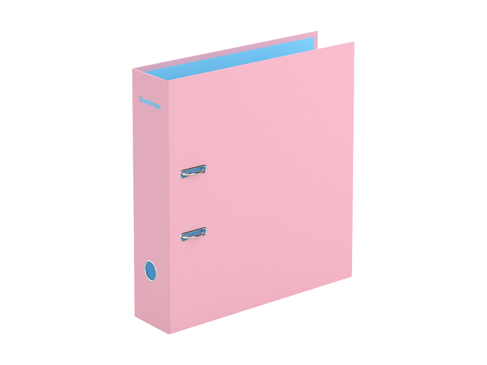 Папка-регистратор Berlingo "Haze", 80мм, матовая ламинированная, розовая
