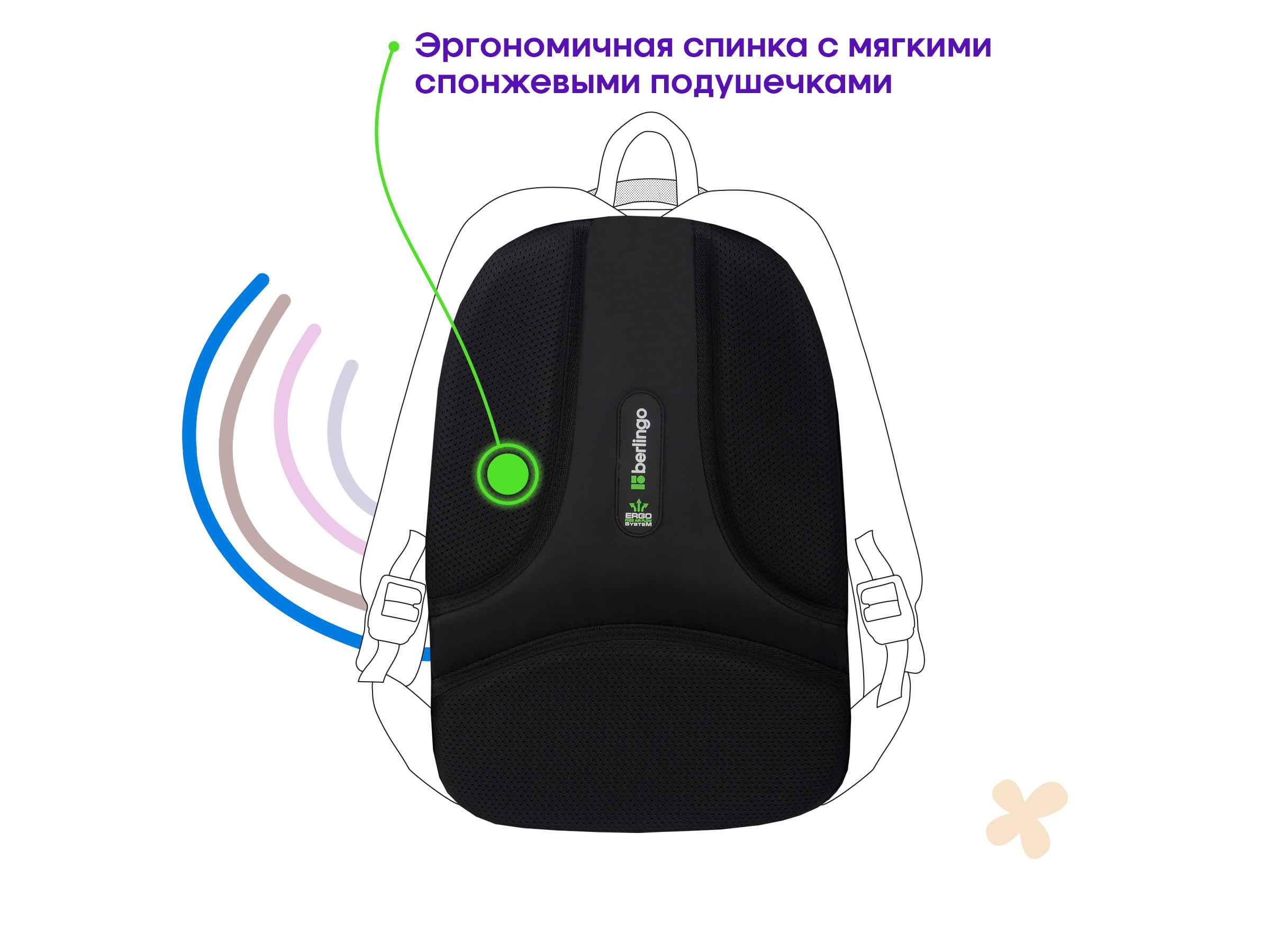 Рюкзак Berlingo inStyle "Pinky" 41*27*20см, 3 отделения, 2 кармана, эргономичная спинка