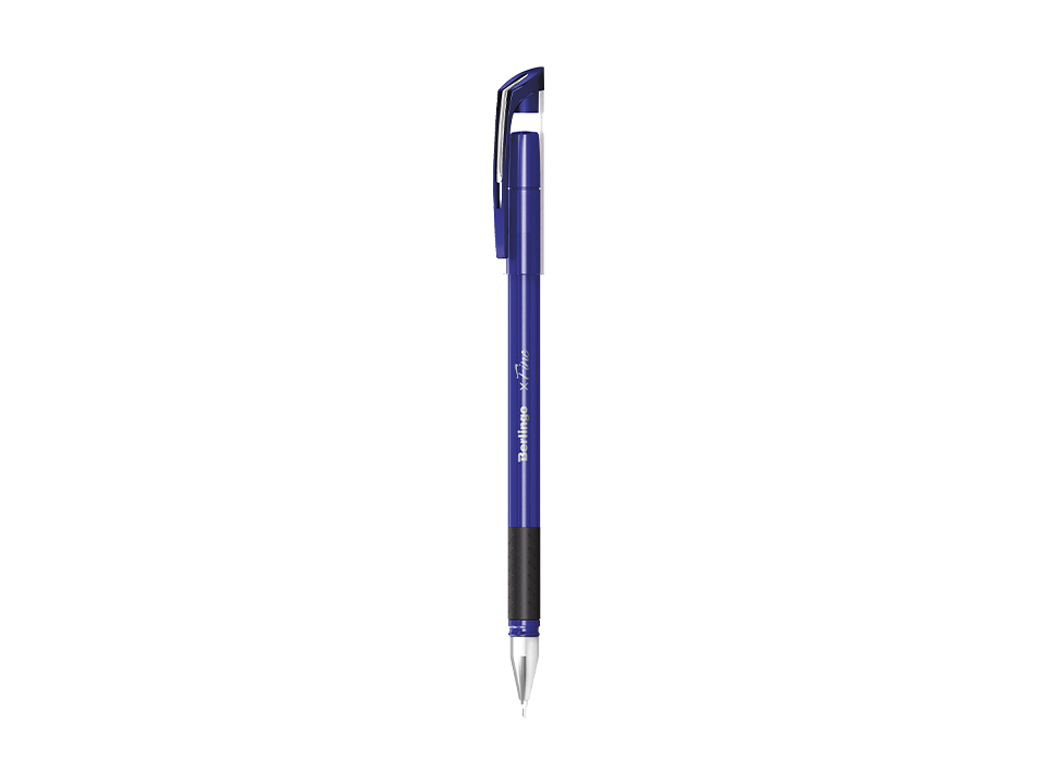 Ручка шариковая Berlingo "xFine" синяя, 0,3мм, грип