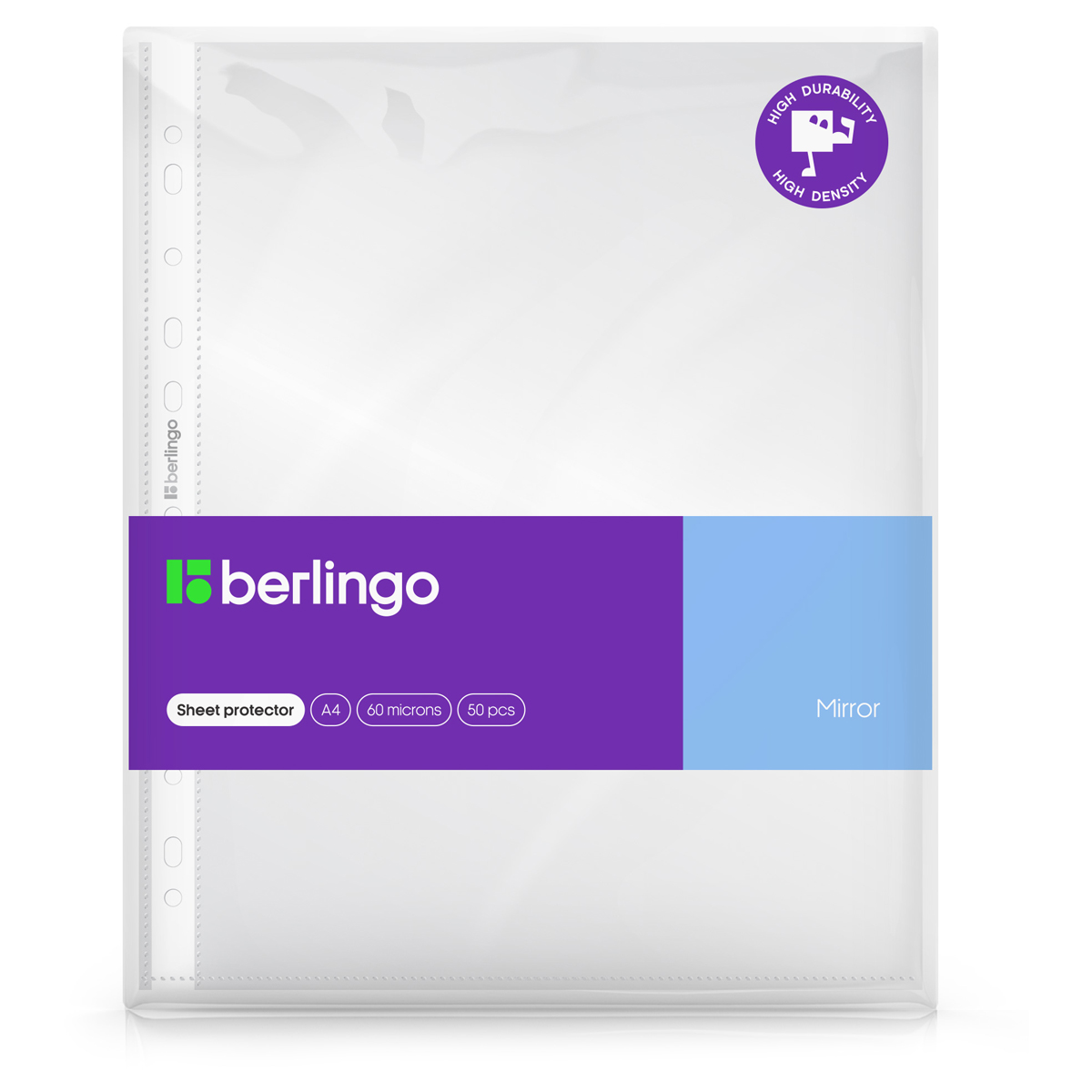 Папка-вкладыш с перфорацией Berlingo "Mirror", А4, 60мкм, глянцевая, в пакете