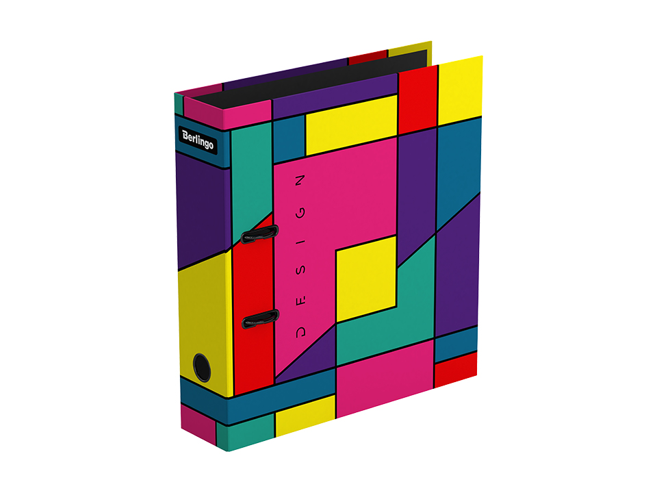 Папка-регистратор Berlingo "Color Block", 80мм, ламинированная, с рисунком