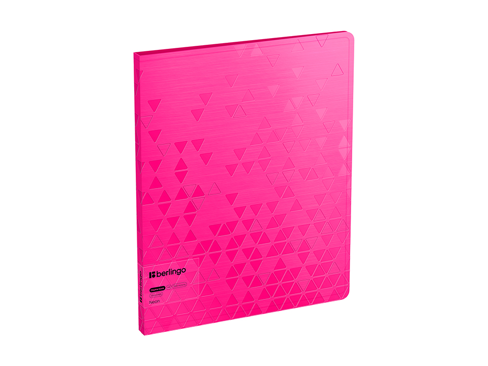 Папка с 20 вкладышами Berlingo "Neon", 17мм, 1000мкм, розовый неон, с внутр. карманом