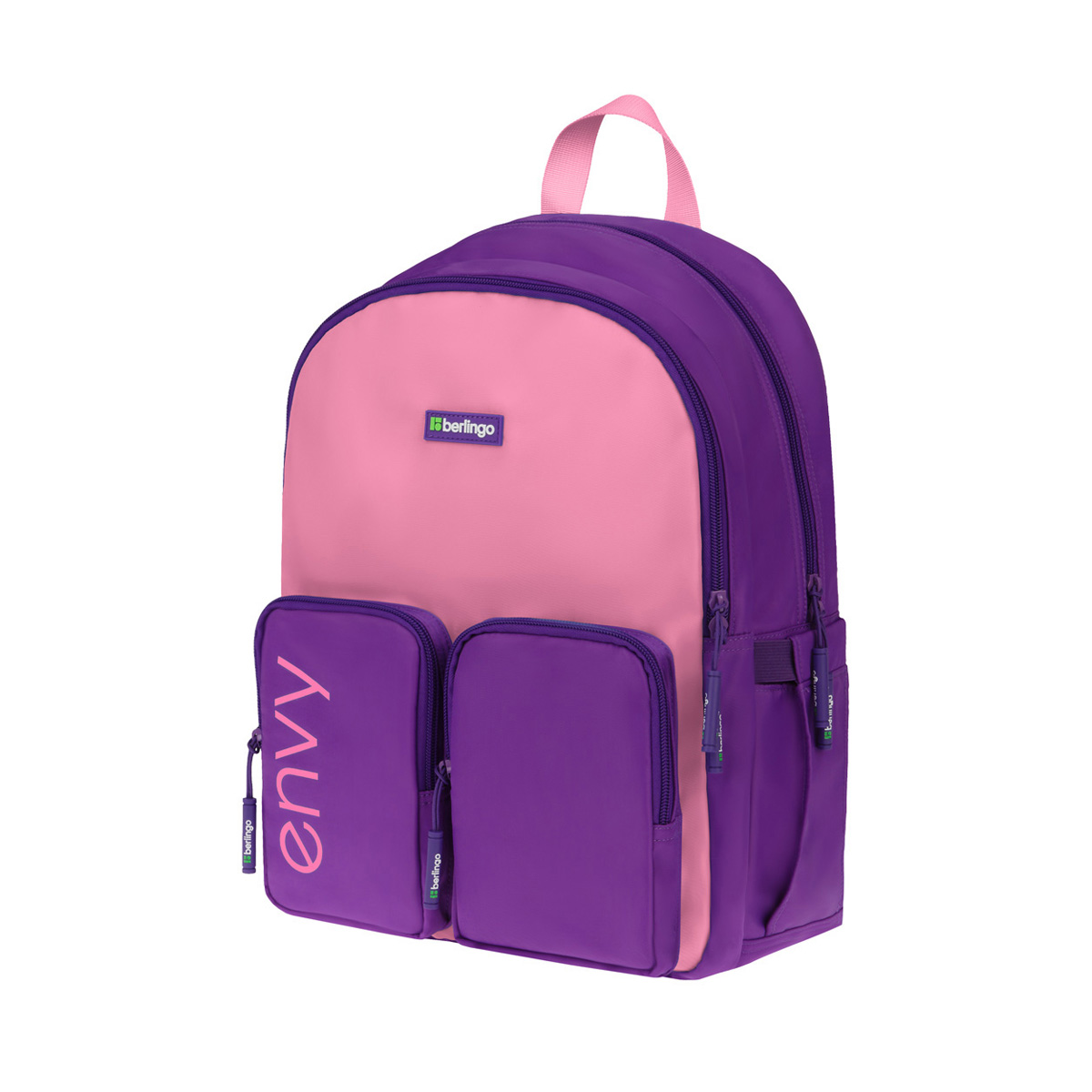 Рюкзак Berlingo "Envy" 2 отделения, 4 кармана, уплотненная спинка, 39*28*17см, розовый