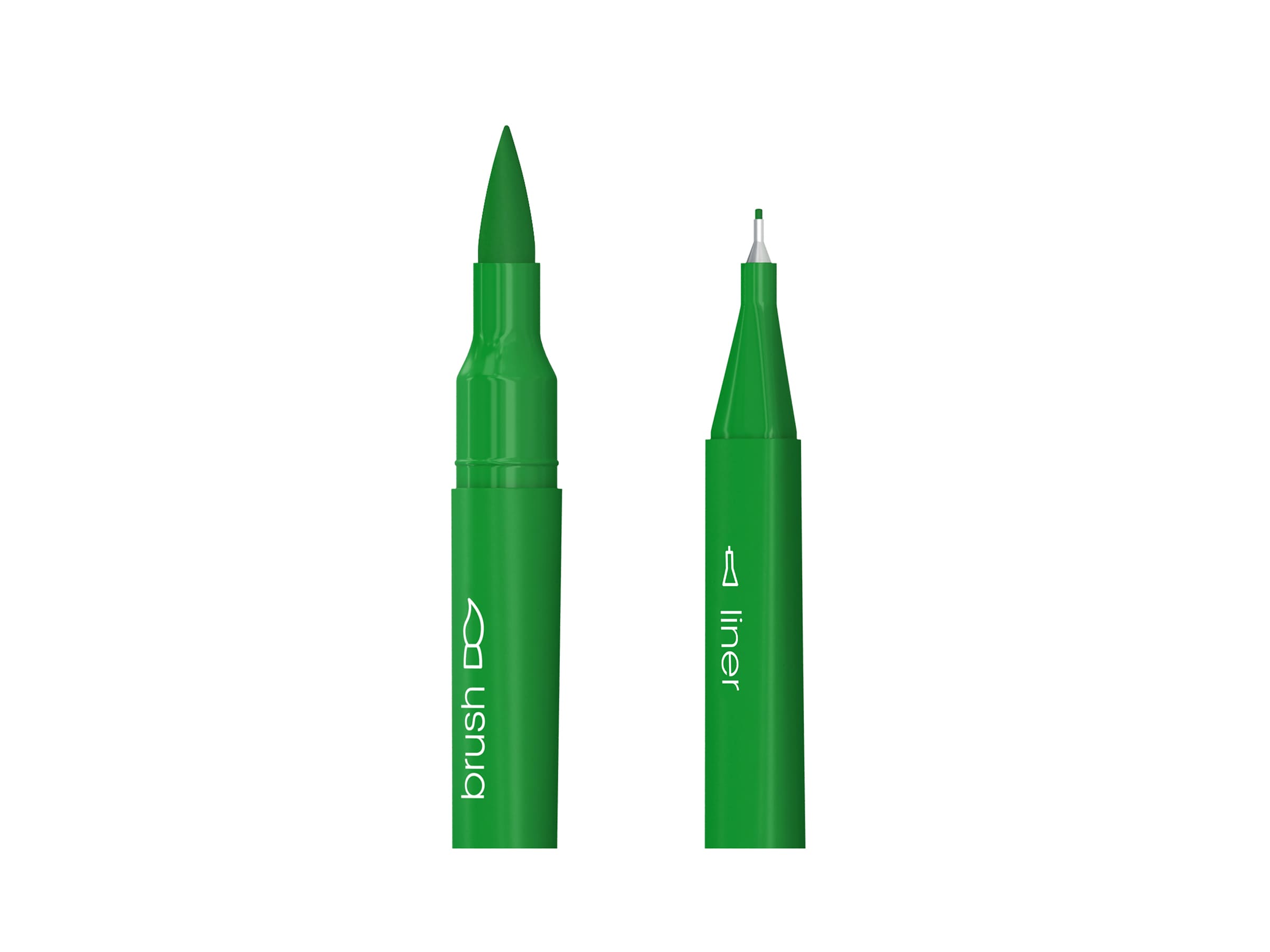 Двусторонние фломастеры для скетчинга "Brush&Fineliner", 12цв, кисть+линер, смываемые, РЕТ бокс, европодвес