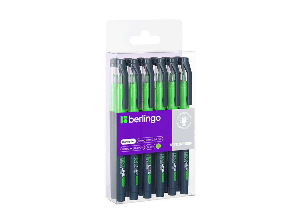 Текстовыделитель Berlingo "Textline HL450" зеленый, 0,5-4мм