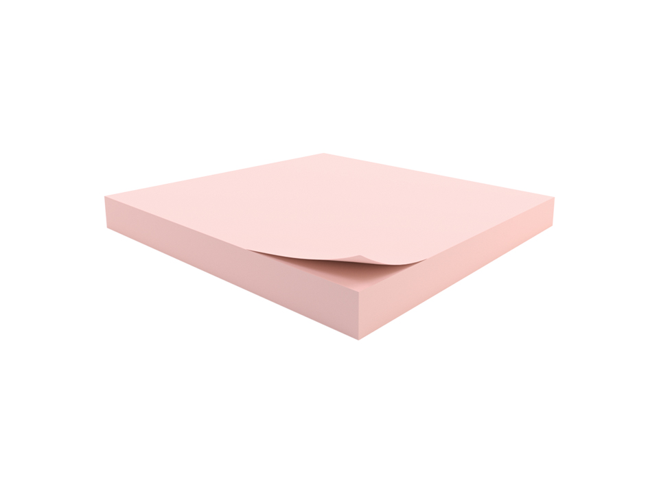 Самоклеящийся блок Berlingo "Standard", 76*76мм, 100л., розовый