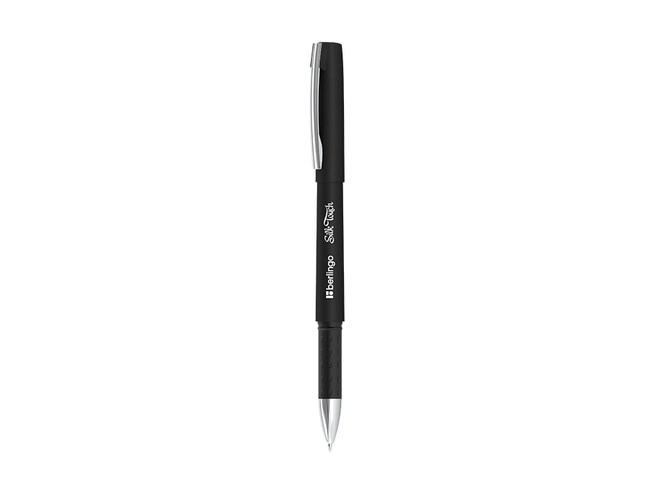 Ручка гелевая Berlingo "Silk touch" черная, 0,5мм, грип