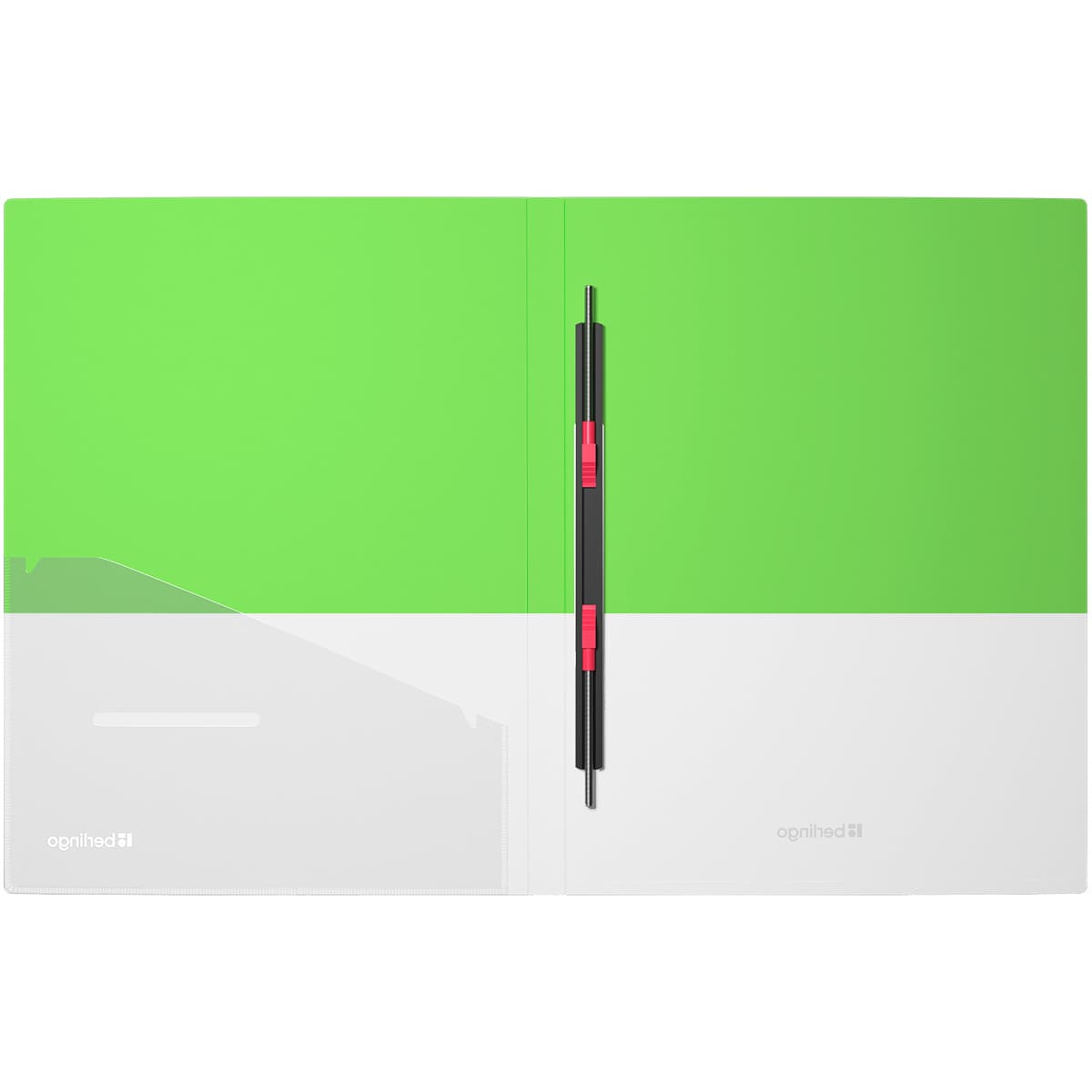 Папка с пружинным скоросшивателем Berlingo "Semicolor" А4, 17мм, 700мкм, с внутр. карманом, салатовая, софт-тач