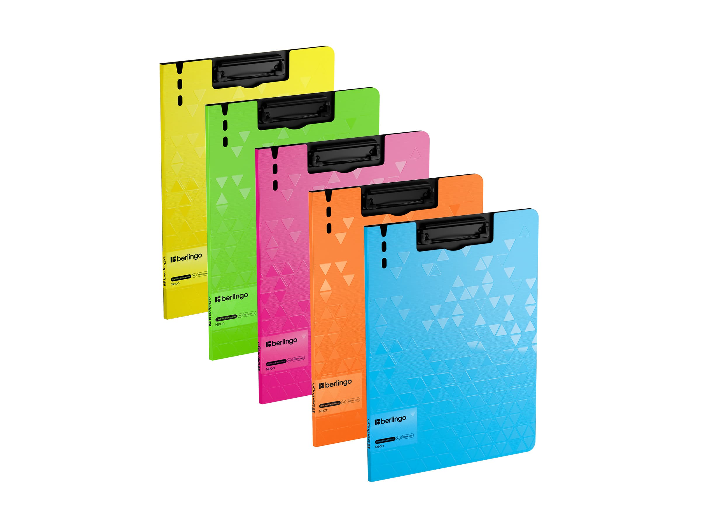 Папка-планшет с зажимом Berlingo "Neon" А4, пластик (полифом), 1800мкм, ассорти