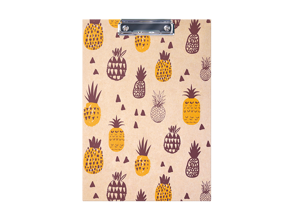 Планшет с зажимом Berlingo "Craft" А4, крафт-бумага, с рисунком, ассорти