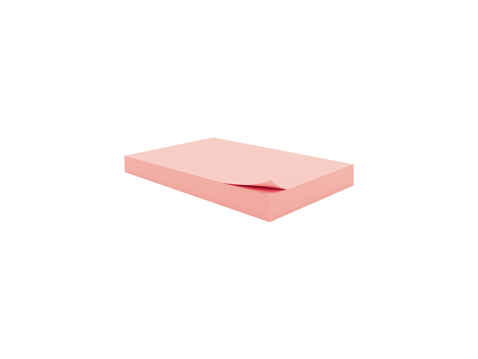 Самоклеящийся блок Berlingo "Standard", 76*51мм, 100л., розовый