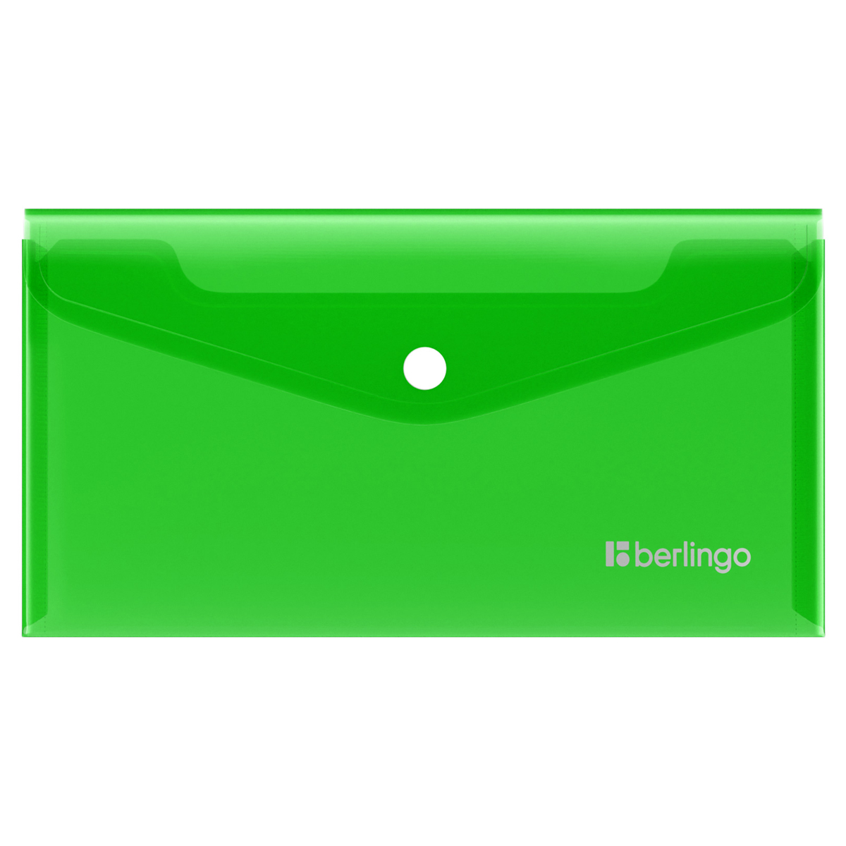 Папка-конверт на кнопке Berlingo "No Secret", С6, 200мкм, зеленая