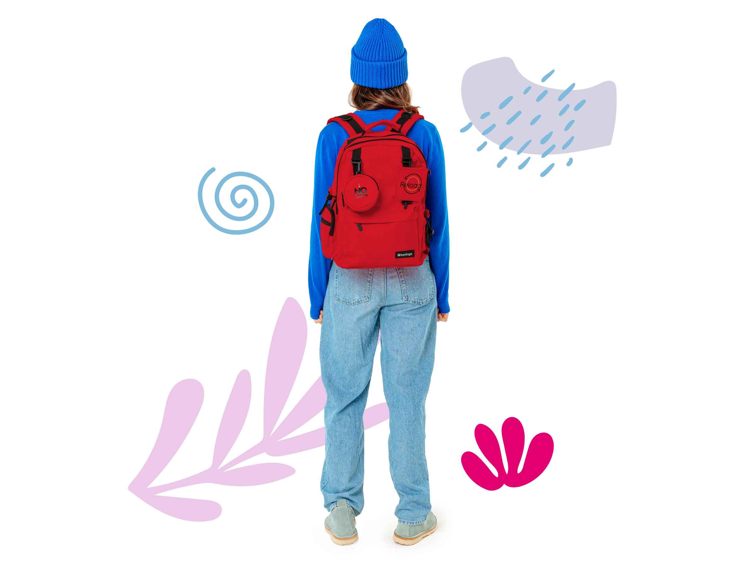 Рюкзак Berlingo Urban "Neon light" 41*29*13см, 2 отделения, 7 карманов, уплотненная спинка