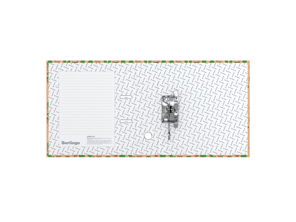 Папка-регистратор Berlingo "Cactus", 70мм, крафт-бумага, с рисунком