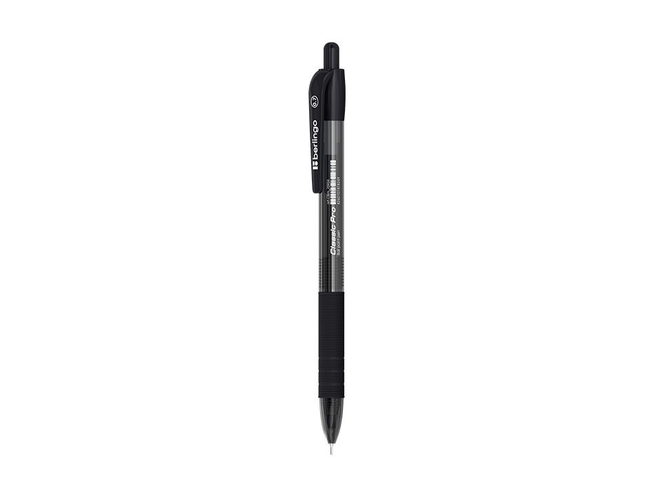 Ручка шариковая автоматическая Berlingo "Classic Pro" черная, 0,7мм, грип
