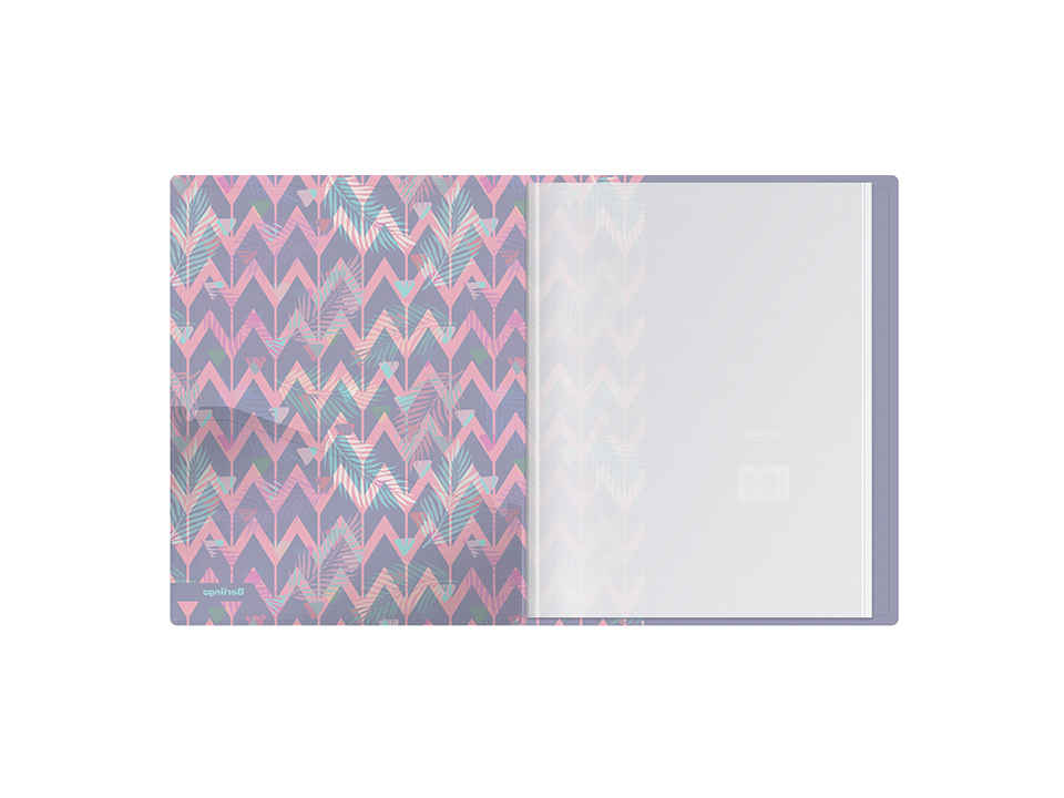 Папка с 30 вкладышами Berlingo "Tropical", 17мм, 600мкм, с внутр. карманом, с рисунком