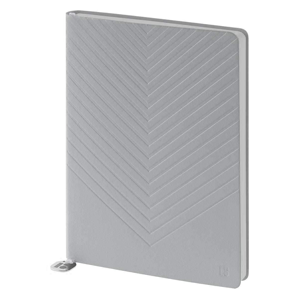 Ежедневник недатированный, А5, 136л., кожзам, Berlingo "Elegance", серый