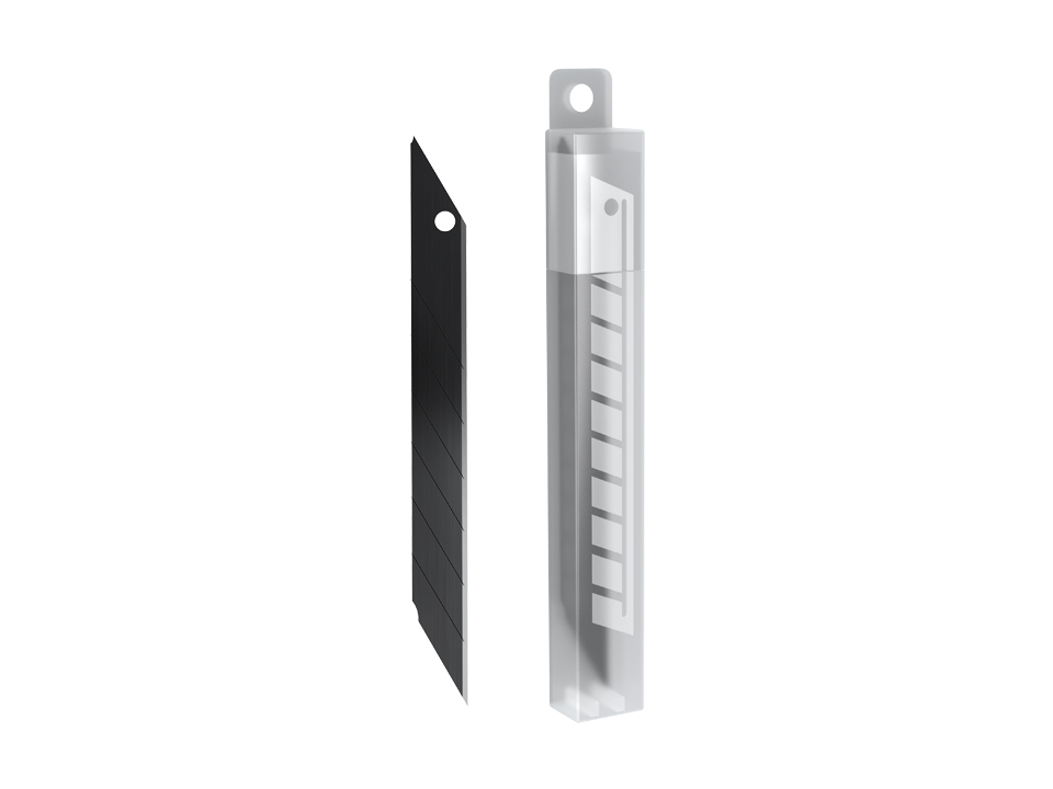 Лезвия для канцелярских ножей Berlingo, 9мм, 5шт., черный цвет, блистер, европодвес