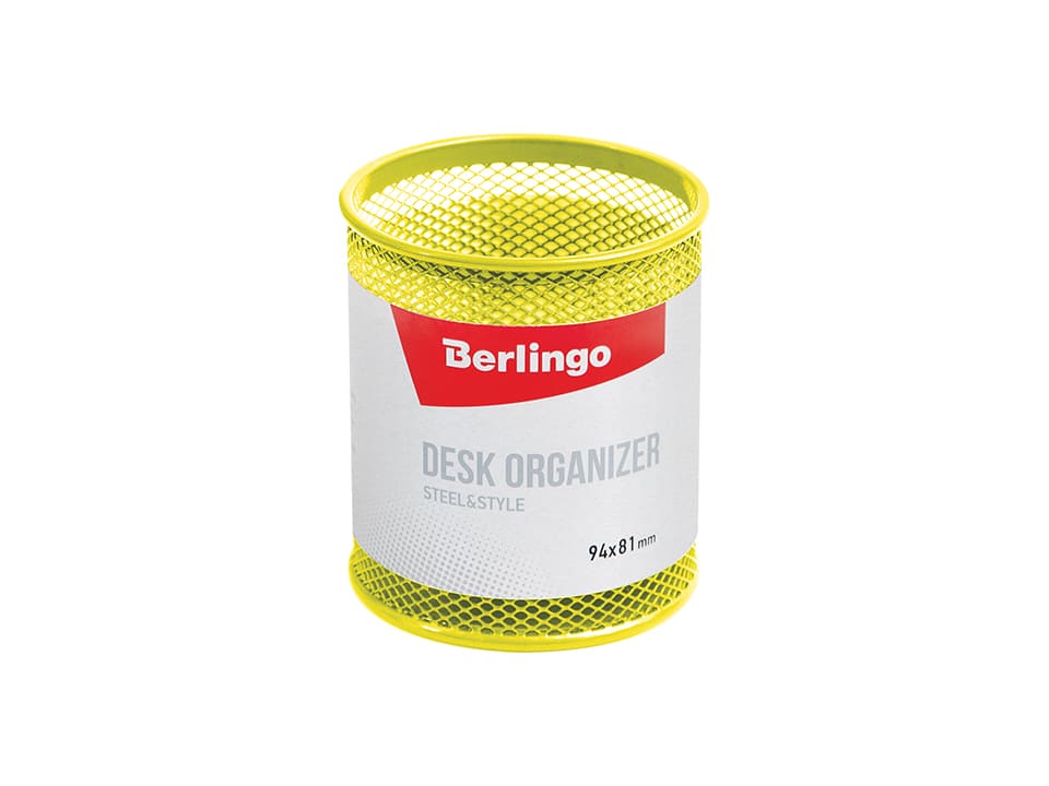 Подставка-стакан Berlingo "Steel&Style", металлическая, круглая, зеленая