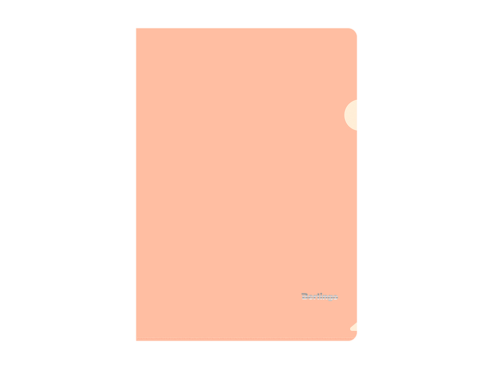 Папка-уголок Berlingo "Starlight", А4, 180мкм, прозрачная оранжевая, индив. ШК