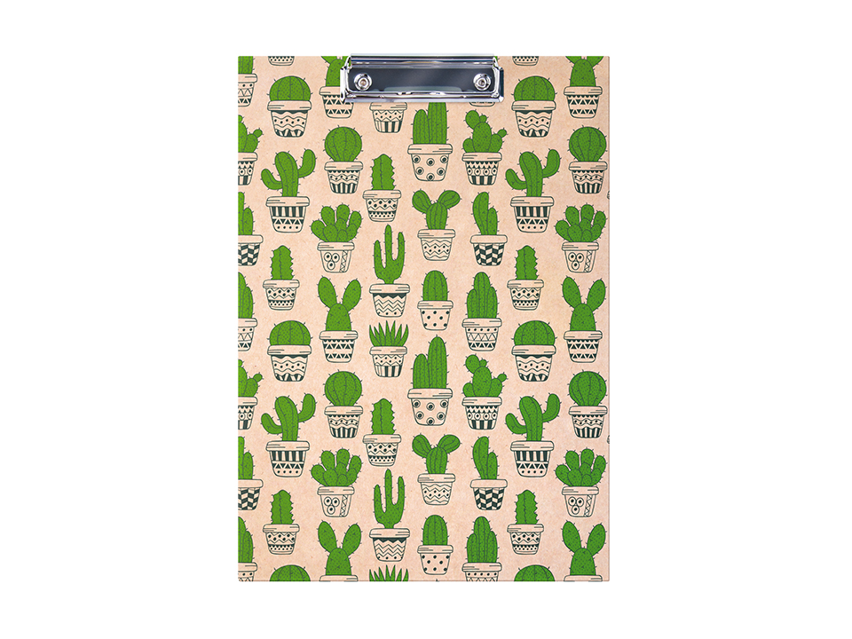 Планшет с зажимом Berlingo "Craft" А4, крафт-бумага, с рисунком, ассорти