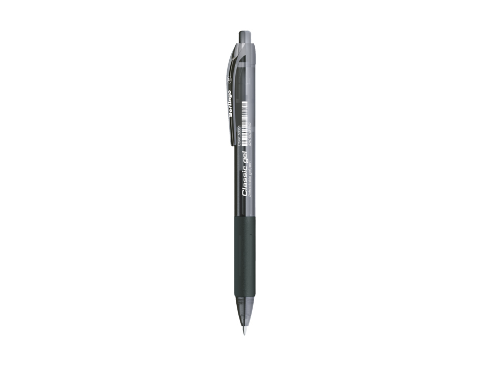 Ручка гелевая автоматическая Berlingo "Classic Gel" черная, 0,5мм, грип
