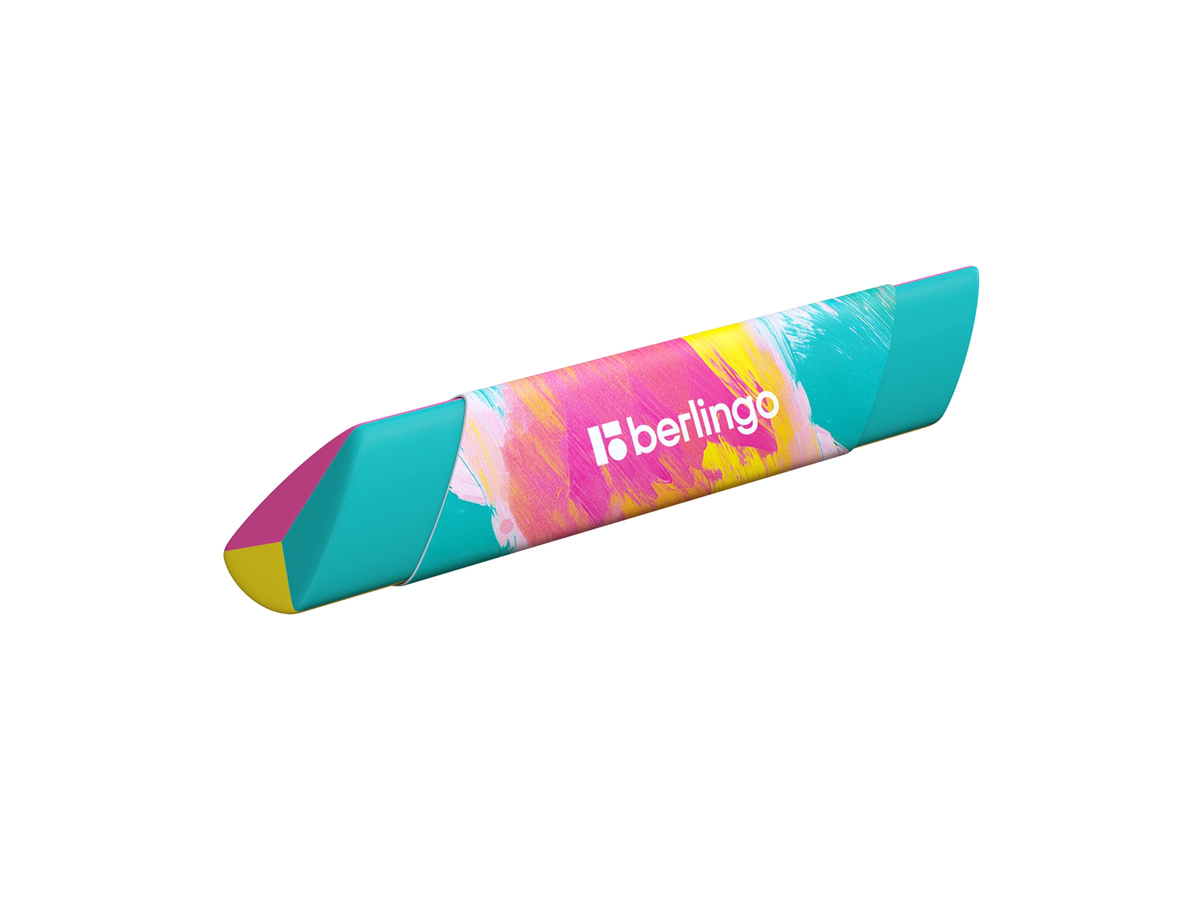 Ластик Berlingo "Collision XS", треугольный, скошенный, термопластичная резина, 80*15*15мм, ассорти