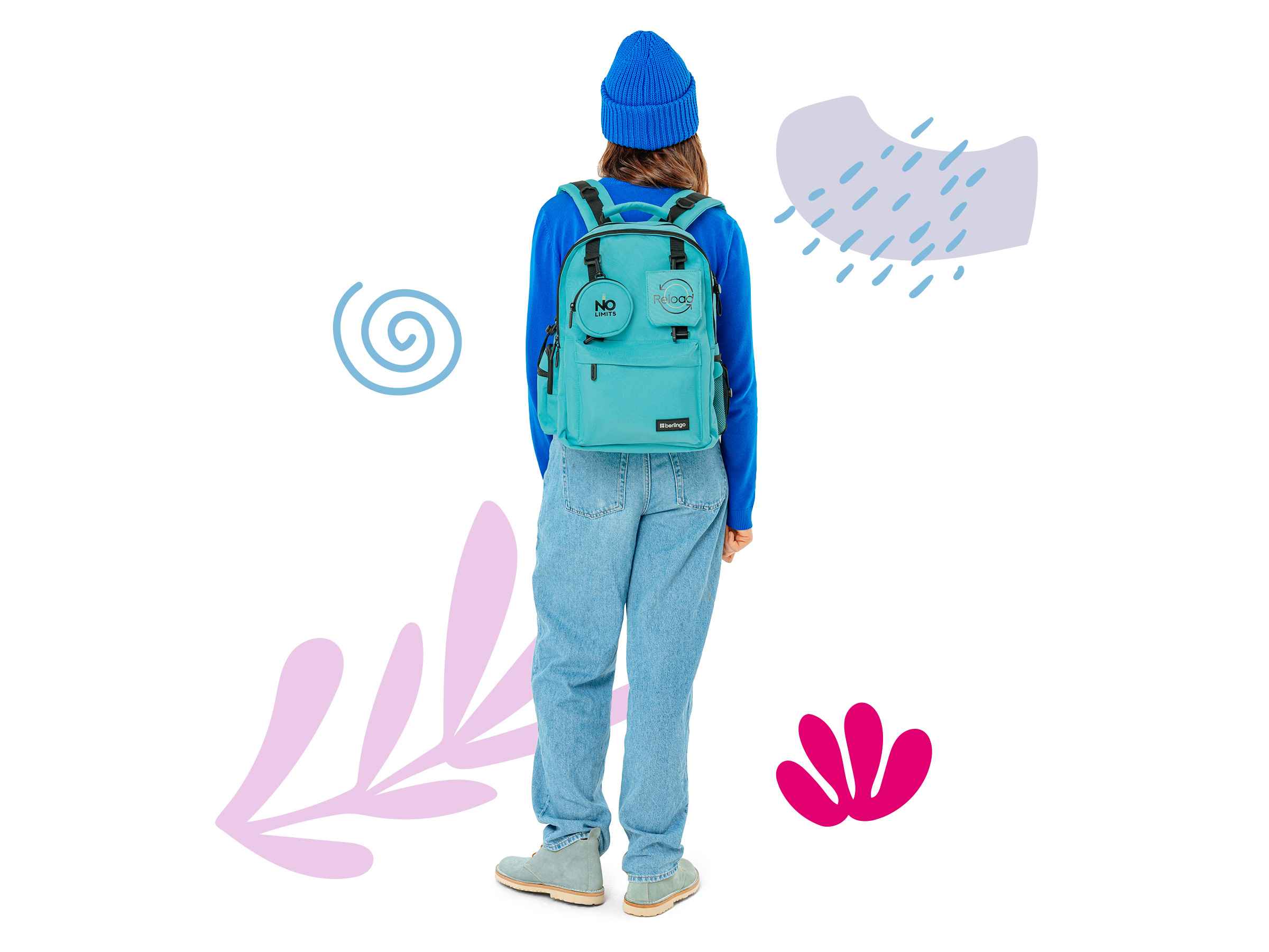 Рюкзак Berlingo Urban "Sky" 41*29*13см, 2 отделения, 7 карманов, уплотненная спинка