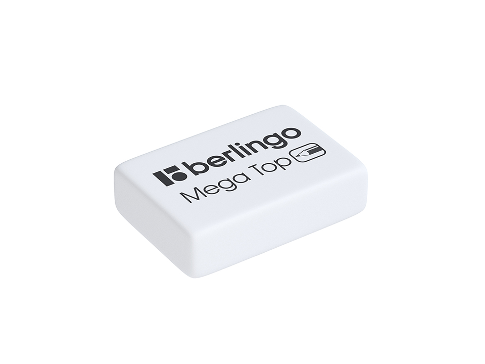 Ластик Berlingo "Mega Top", прямоугольный, натуральный каучук, 26*18*8мм