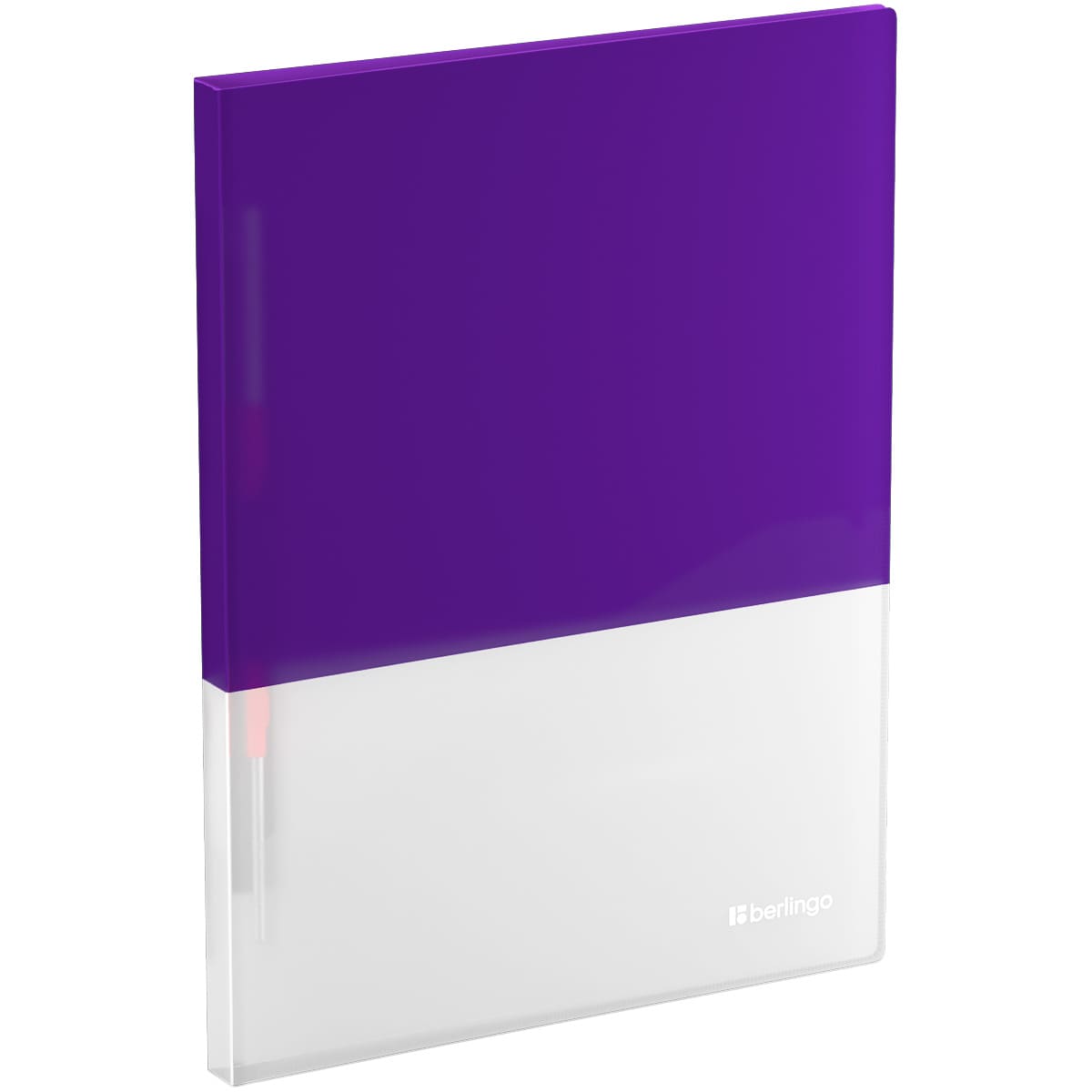 Папка с пружинным скоросшивателем Berlingo "Semicolor" А4, 17мм, 700мкм, с внутр. карманом, сиреневая, софт-тач
