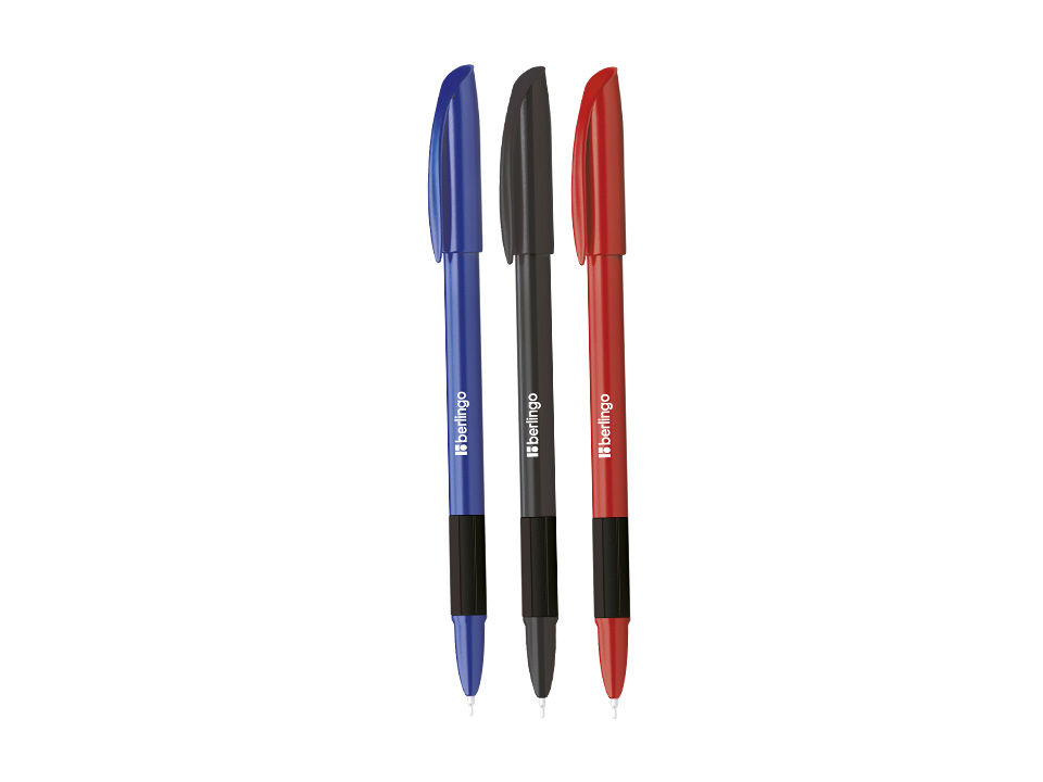 Ручка шариковая Berlingo "Metallic" синяя, 0,7мм, корпус ассорти